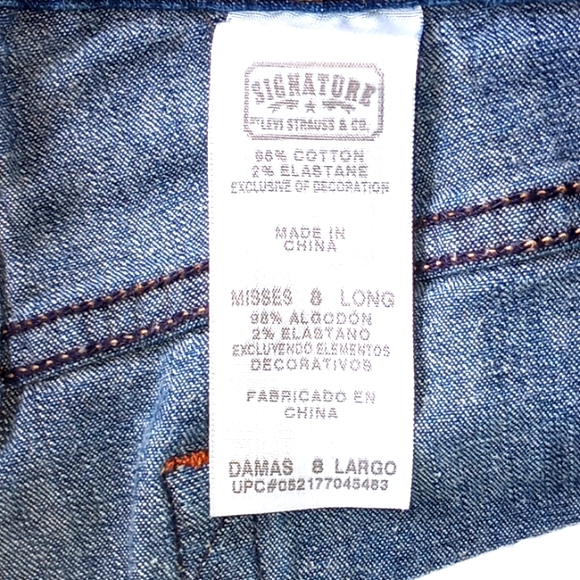 Signature Levi Strauss Long Bootcut Denim Jeans- #1580 - Picture 4 of 13